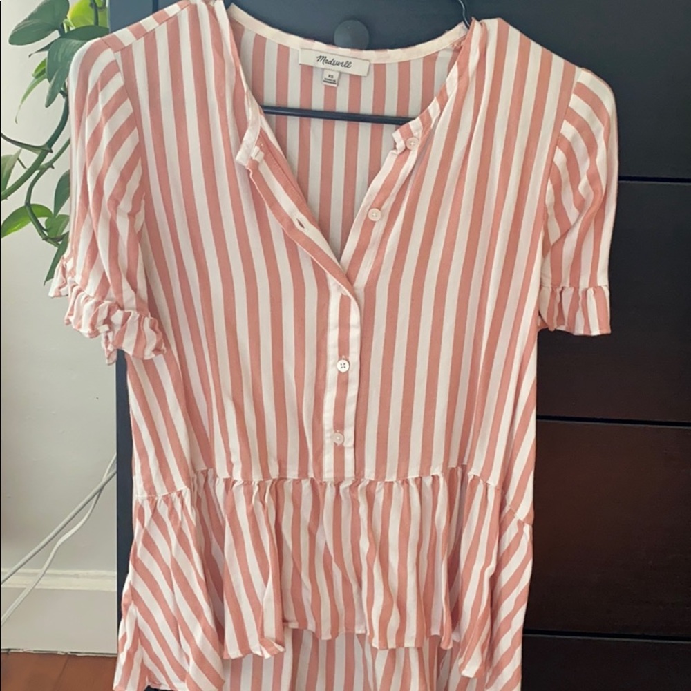 Madewell peblum blouse